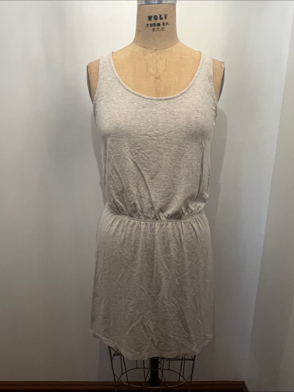 H&M Divided Tank Dress Sleeveless Oatmeal S
